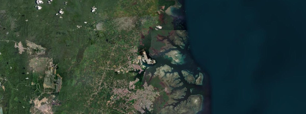 Bontang LNG satellite view