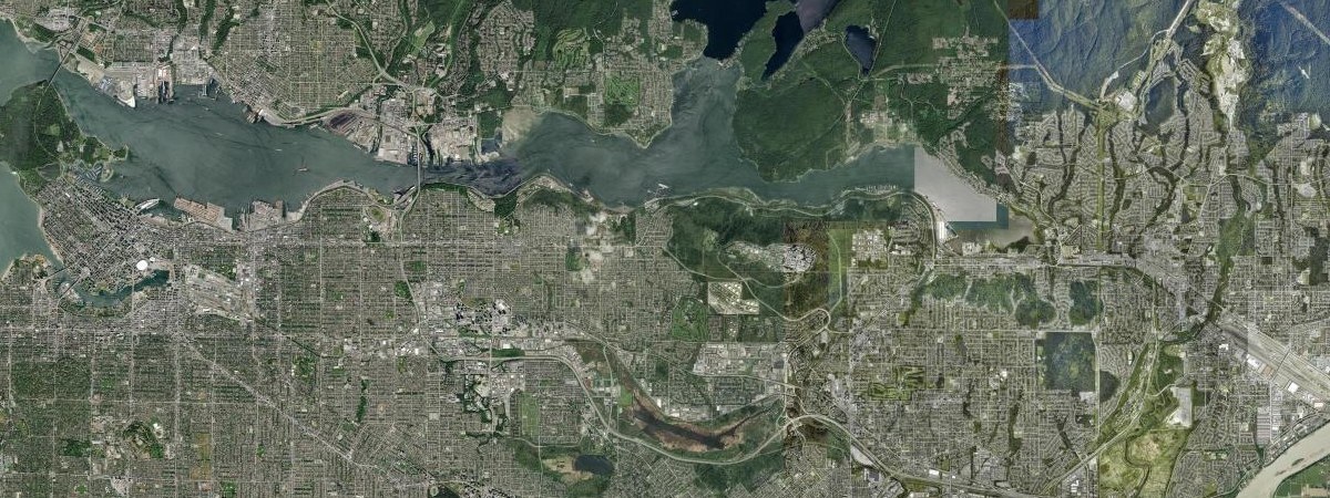 Burnaby / Vancouver satellite view