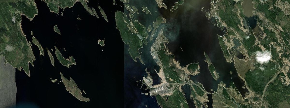 Cryogas-Vysotsk satellite view