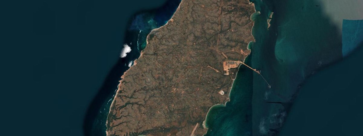 Gorgon LNG / Barrow Island satellite view