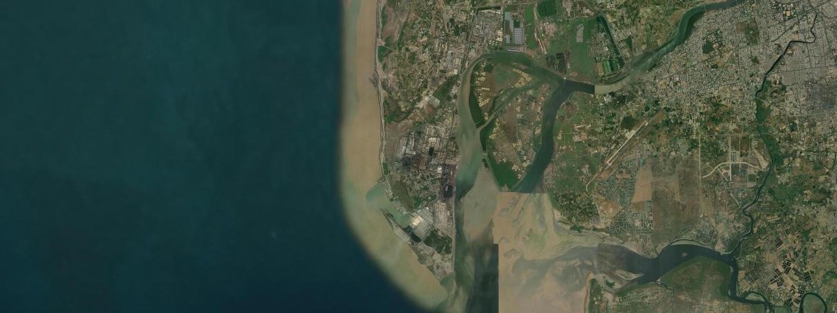 Hazira LNG satellite view