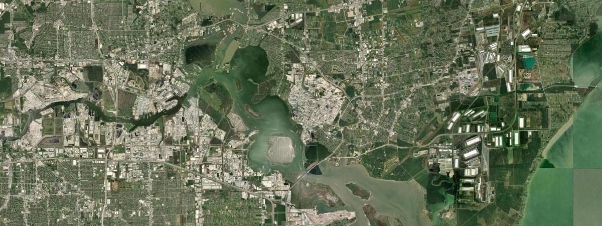 Houston Ship Channel satellite view