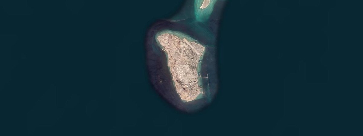 Kharg Island satellite view