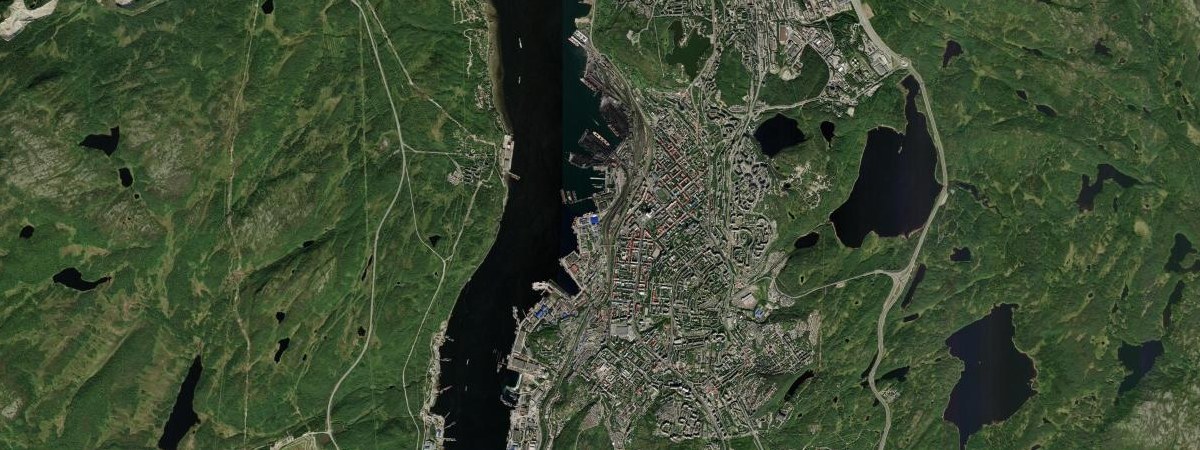 Murmansk satellite view