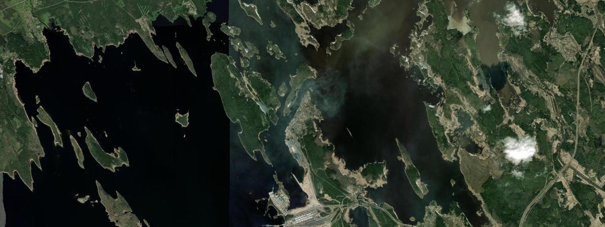 Portovaya LNG / Vysotsk satellite view