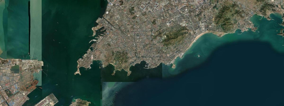 Qingdao satellite view