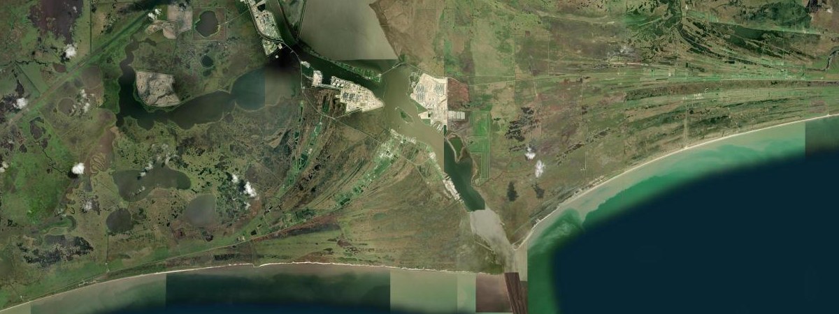 Sabine Pass satellite view
