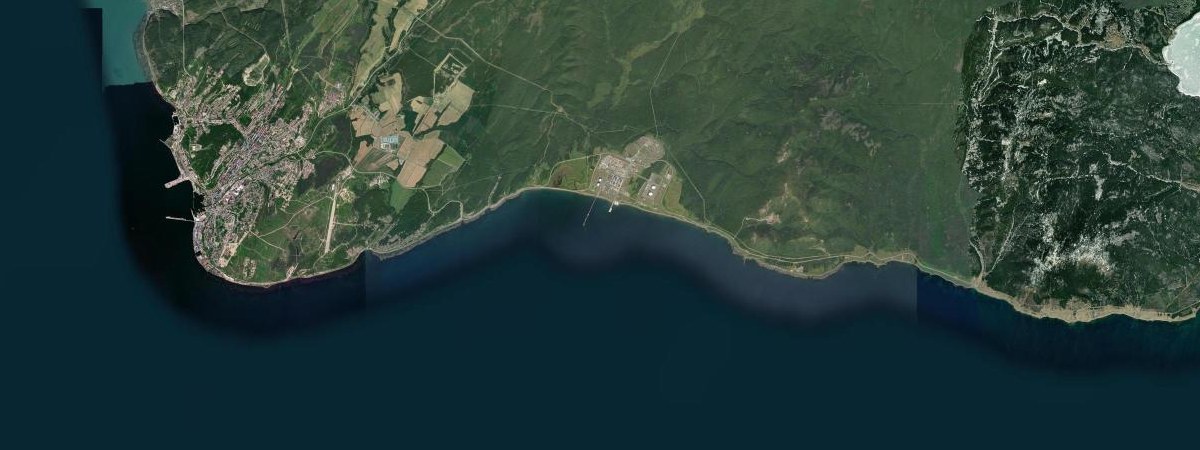 Sakhalin LNG satellite view